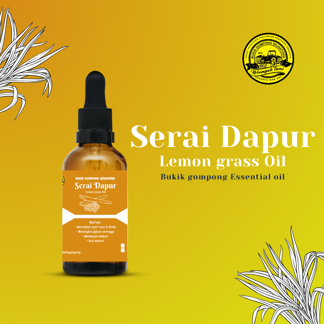 Lemon Grass Oil 100% Pure Essential Oil  Ukuran : 20ml, 30ml, 50ml (Rp. 4.000/ml)